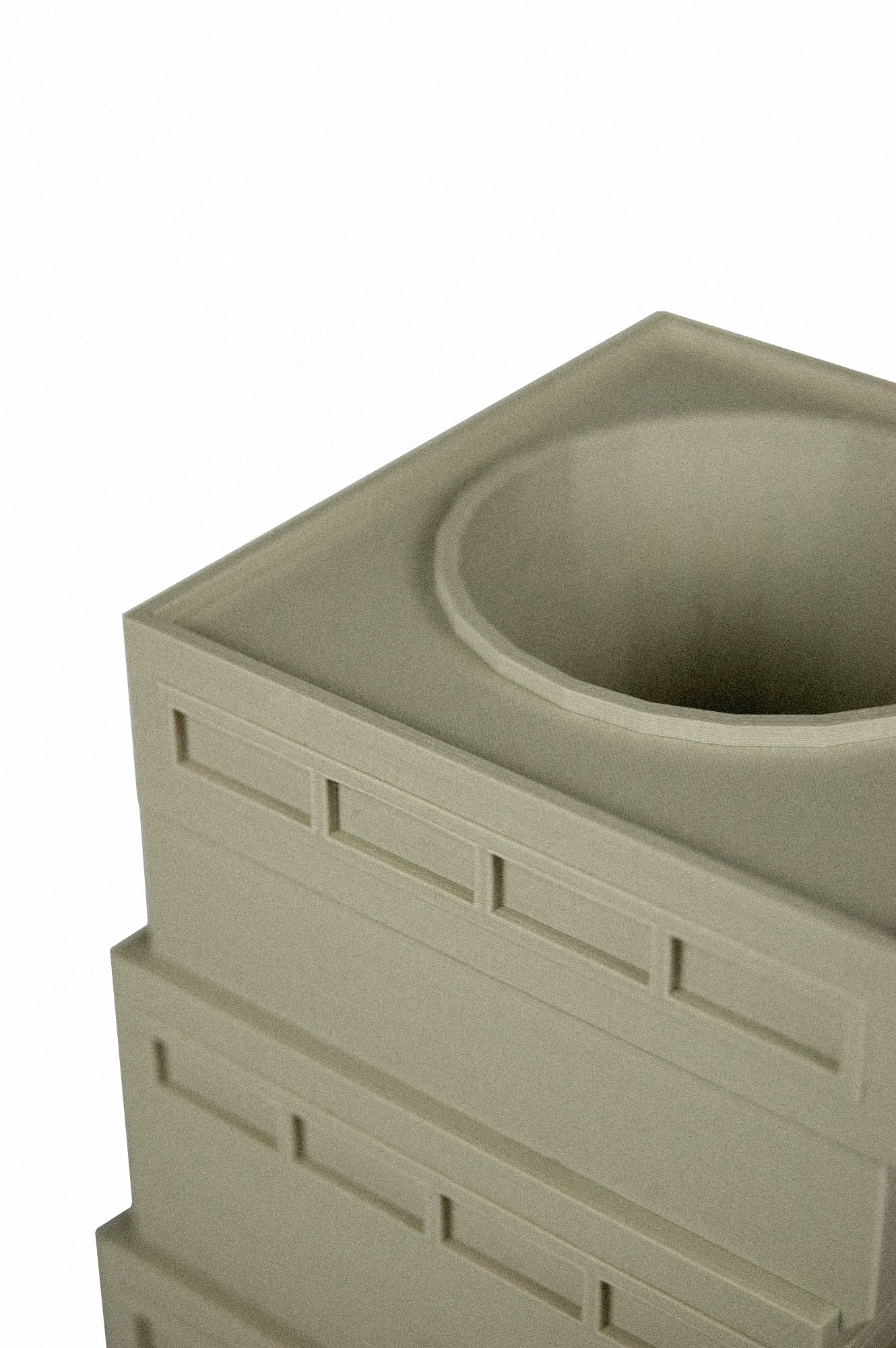 Brutalist Pot / Stone